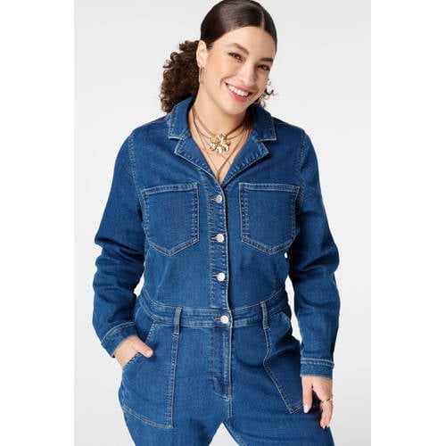 MS Mode jumpsuit dark blue denim afbeelding