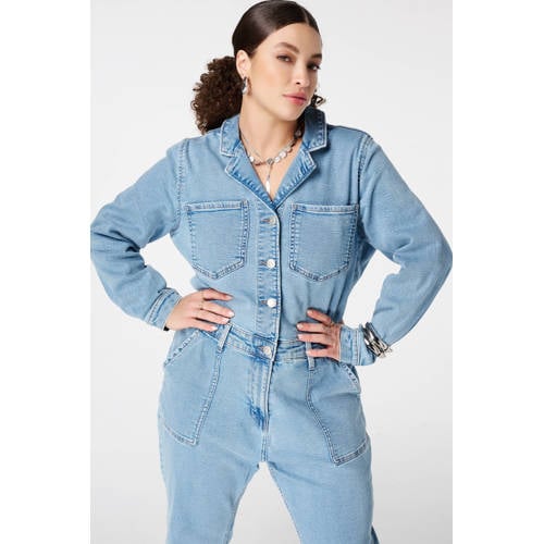 MS Mode jumpsuit light blue denim afbeelding
