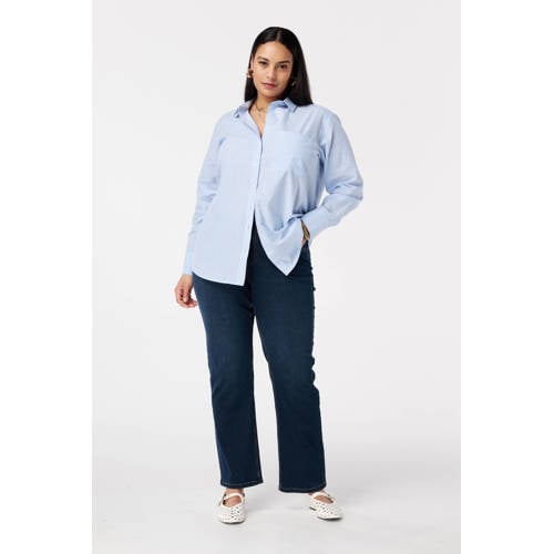 MS Mode gestreepte blouse blauw afbeelding