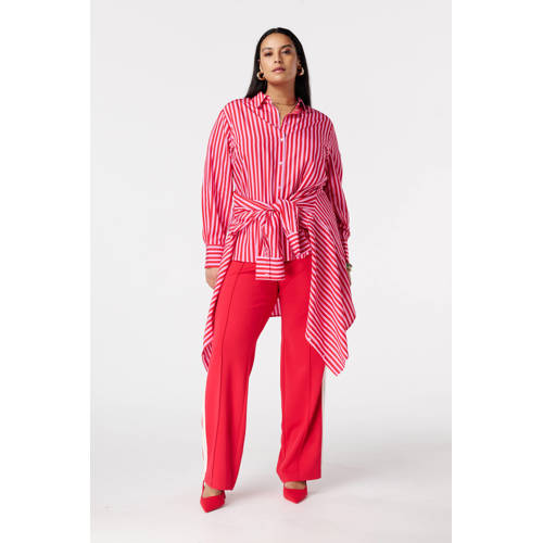 MS Mode gestreepte blouse roze afbeelding