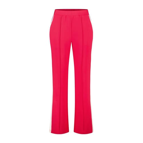 MS Mode wide leg regular waist gestreepte broek rood afbeelding