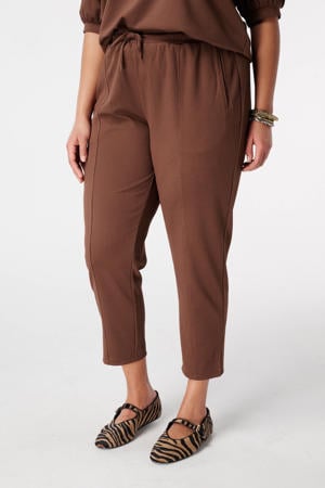 slim regular waist broek bruin