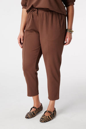slim regular waist broek bruin