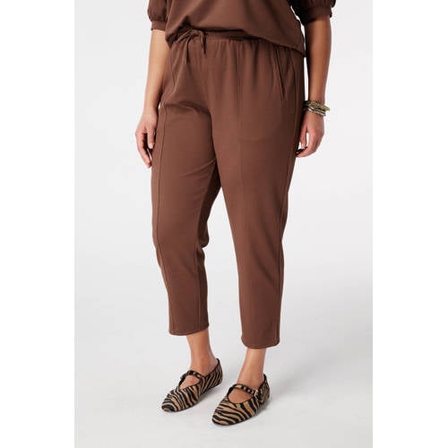 MS Mode slim regular waist broek bruin afbeelding