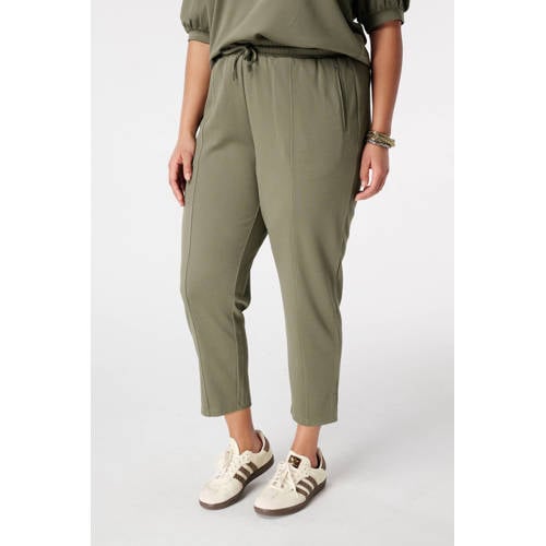 MS Mode slim regular waist broek kaki afbeelding