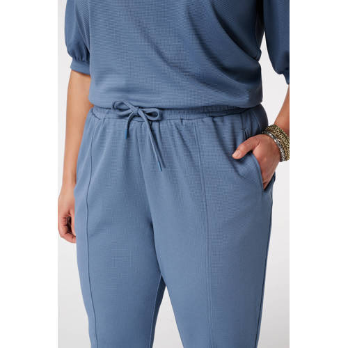 MS Mode slim regular waist broek grijsblauw afbeelding
