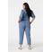 MS Mode slim regular waist broek grijsblauw
