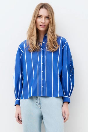 gestreepte blouse blauw