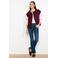 LOLALIZA teddy gilet donkerrood