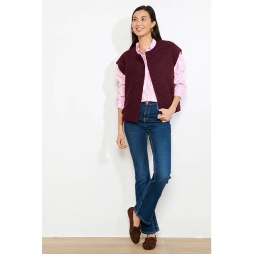LOLALIZA teddy gilet donkerrood afbeelding