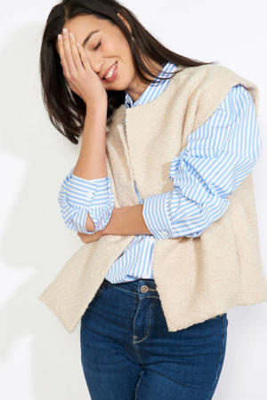 teddy gilet beige
