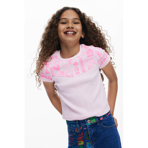 Desigual T-shirt lichtroze afbeelding