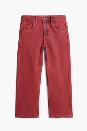 straight leg jeans rood