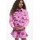 Desigual gebloemde spijkerrok roze