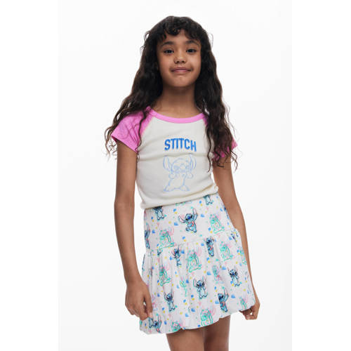 Desigual Lilo & Stitch ballonrok wit afbeelding