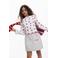 Desigual gestreepte A-lijn rok wit