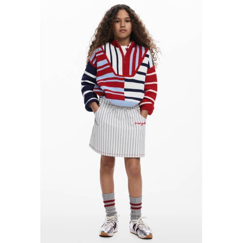 Desigual gestreepte schipperstrui rood grof gebreid afbeelding