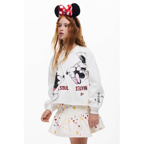 Desigual Mickey Mouse sweater ecru afbeelding
