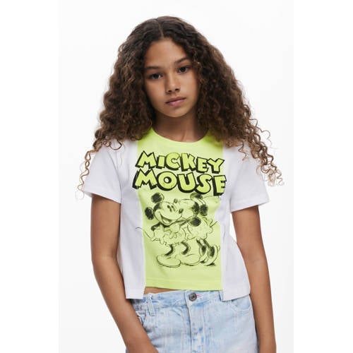 Desigual Mickey Mouse T-shirt limegroen afbeelding