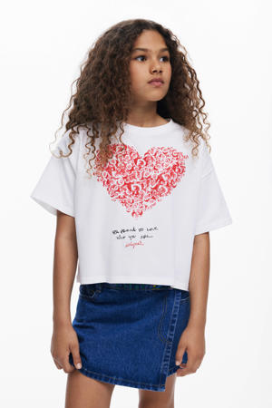 T-shirt met hartjes wit