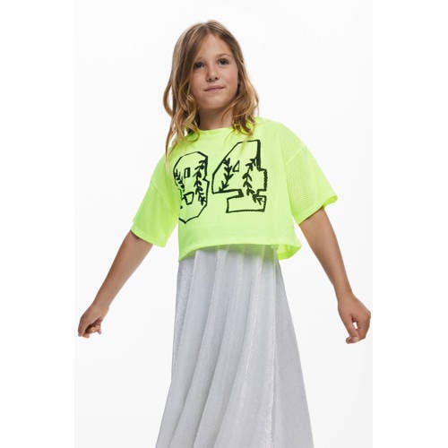 Desigual maxi jurk limegroen afbeelding