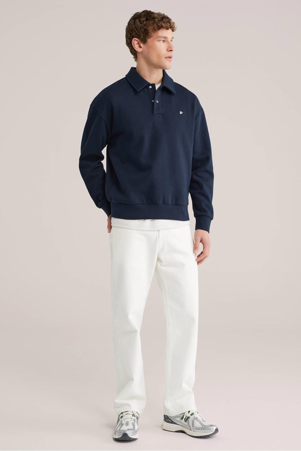 WE Fashion sweater donkerblauw