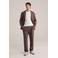 WE Fashion colbert met linnen bruin