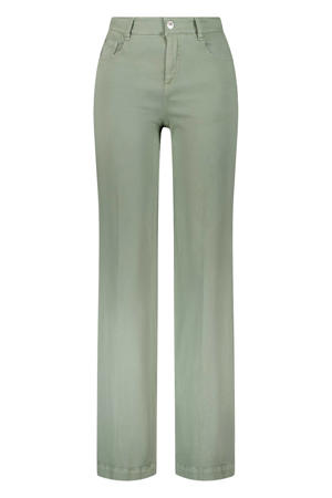 denim straight regular waist broek kaki