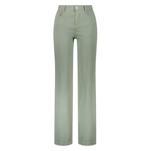 gardeur denim straight regular waist broek kaki afbeelding