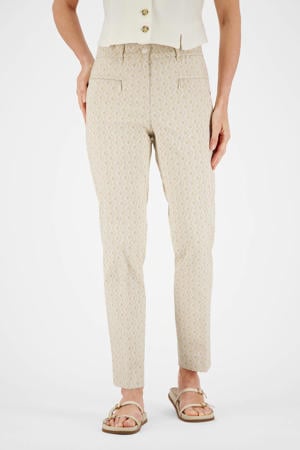 denim slim regular waist broek beige