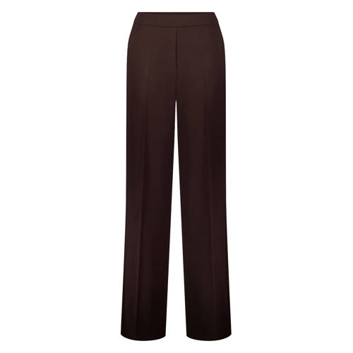 gardeur wide leg regular waist broek bruin afbeelding