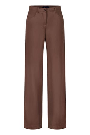 straight regular waist broek bruin