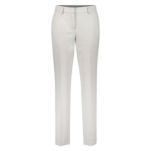 gardeur slim regular waist geruite broek lichtgrijs afbeelding