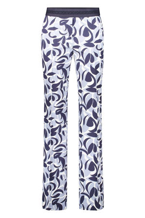regular waist flared broek blauw