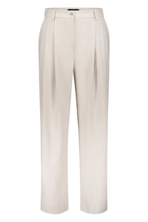 bandplooi broek beige