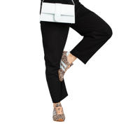 thumbnail: POSH by Poelman Maxine sneakers met panterprint beige/zwart/lichtblauw