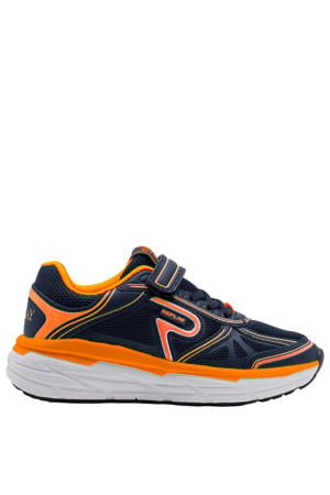 Christal JR sneakers donkerblauw/neon oranje