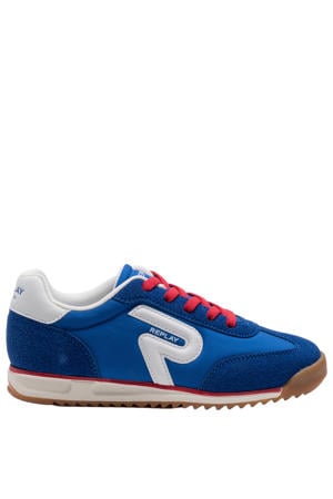 Yard JR imitatieleren leren sneakers koningsblauw/wit
