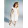 Mango Kids linnen zomerjurk wit