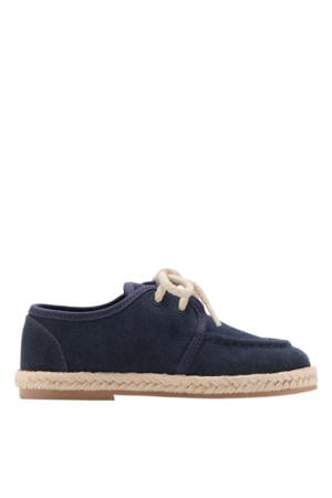 leren veterschoenen blauw