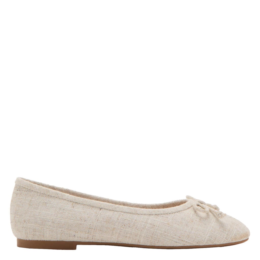Beige meisjes Mango Kids katoenen ballerina's -