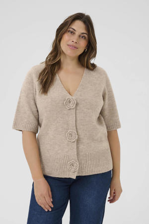 gebreid vest beige