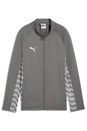 Junior voetbaltrainingsjack grijs