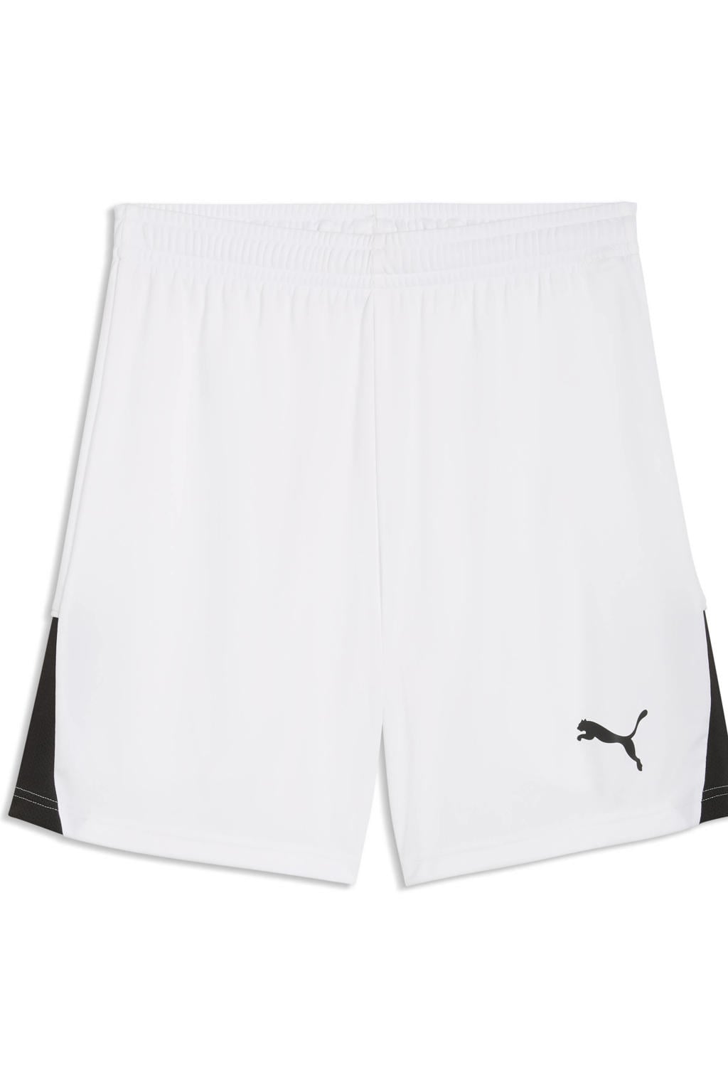 Witte heren Puma voetbalshort van polyester met logo dessin
