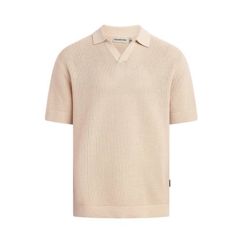 Redefined Rebel boxy polo gebreid ecru afbeelding