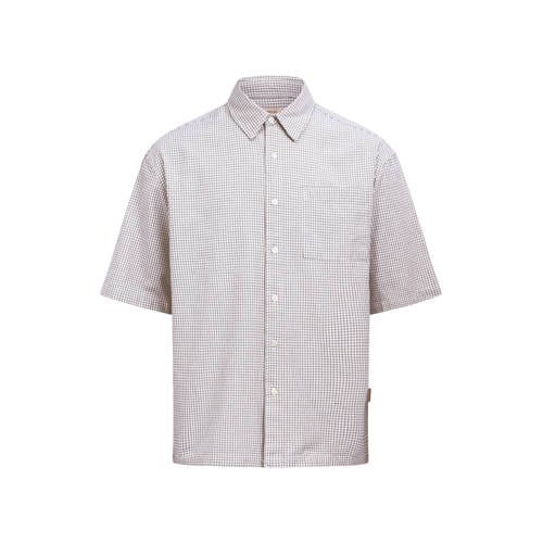Redefined Rebel loose geruit casual overhemd wit afbeelding