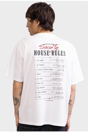 boxy T-shirt met backprint wit