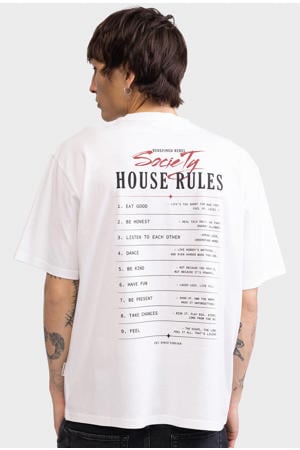 boxy T-shirt met backprint wit