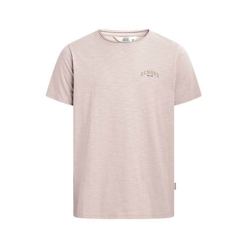 Redefined Rebel regular T-shirt met backprint beige afbeelding