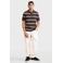 Redefined Rebel regular gestreepte polo bruin